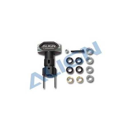 Cabeza del rotor principal (Aluminio, Negro) - T-Rex 600