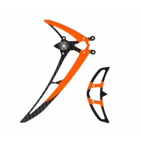 Fin set LOGO 480 black/neon-orange