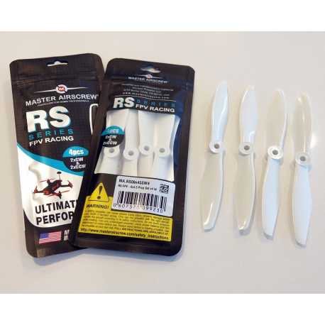 RS-FPV Racing - 6x4.5 Prop Set x4 Blanco