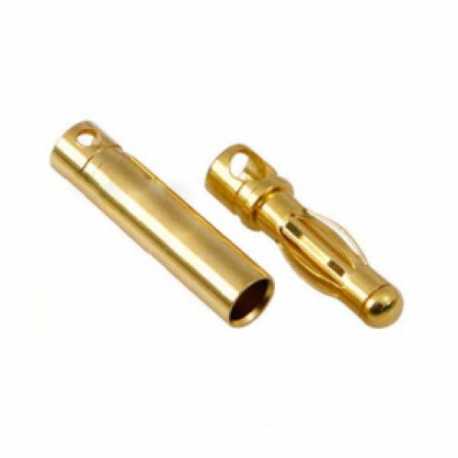 Conector banana oro 4mm (1 pareja)