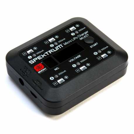 Spektrum Micro 6 Port DC/USB 1S LiPo Charger