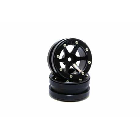 Beadlock Wheels PT- Claw Black/Black 1.9 (2 pcs)