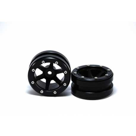 Beadlock Wheels PT- Claw Black/Black 1.9 (2 pcs)