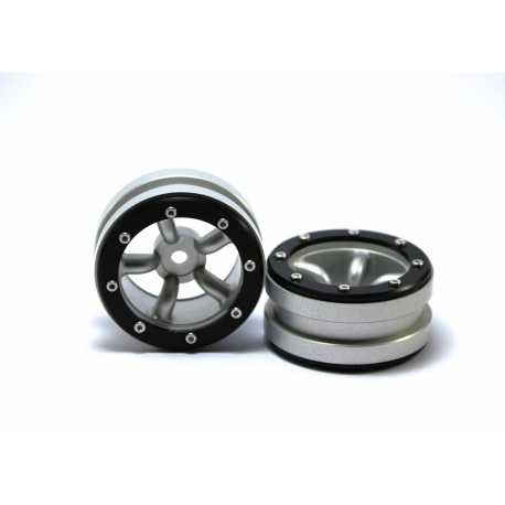 Beadlock Wheels PT- Claw Black/Black 1.9 (2 pcs)