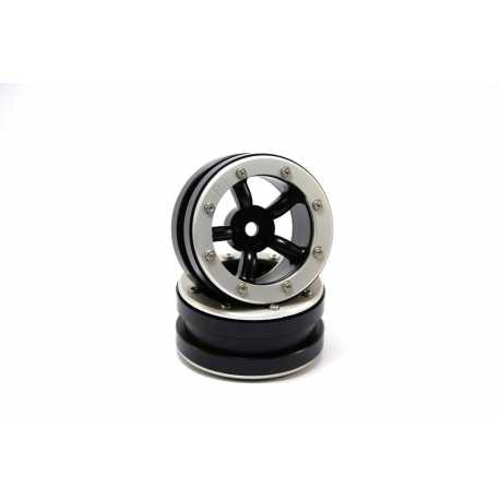 Beadlock Wheels PT- Claw Black/Black 1.9 (2 pcs)