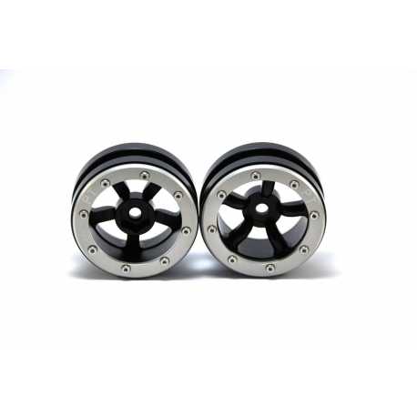 Beadlock Wheels PT- Claw Black/Black 1.9 (2 pcs)