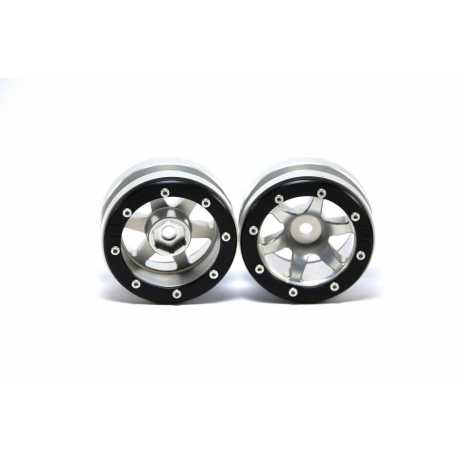 Beadlock Wheels PT- Claw Black/Black 1.9 (2 pcs)