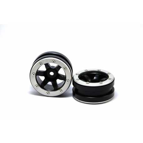 Beadlock Wheels PT- Claw Black/Black 1.9 (2 pcs)