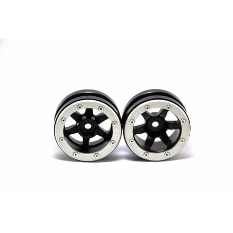 Beadlock Wheels PT- Claw Black/Black 1.9 (2 pcs)