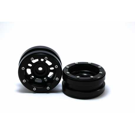 Beadlock Wheels PT- Claw Black/Black 1.9 (2 pcs)