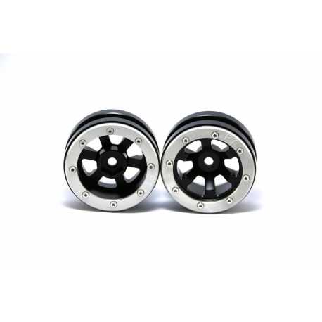 Beadlock Wheels PT- Claw Black/Black 1.9 (2 pcs)