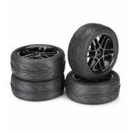 Ruedas Onroad ""6 Spoke / Profile"" black 1:10 (4 pcs)"