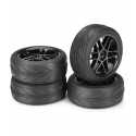 Ruedas Onroad ""6 Spoke / Profile"" black 1:10 (4 pcs)"