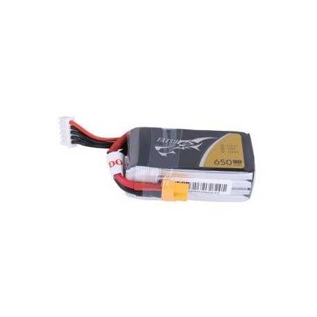 Tattu 650mAh 4S1P 75C 14.8V Batería de lipo con enchufe XT30