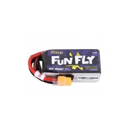 Tattu Funfly Series 1300mAh 14.8V 100C 4S1P Batería de lipo con enchufe XT60