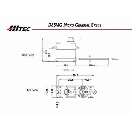 SERVO D85MG 4.3K-0.13SEG. 6V