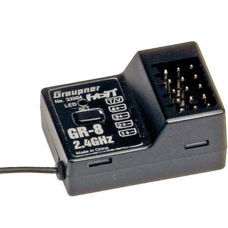 GRAUPNER RECEIVER GR-8 HOTT 2.4 GHZ RACE 4 CHANNEL