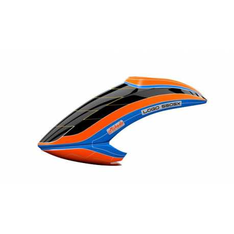Cabina LOGO 550 SX V3 neon-orange/blue