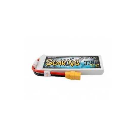 Gens ace Soaring 3300mAh 11.1V 30C 3S1P Lipo Battery Pack with XT90 plug