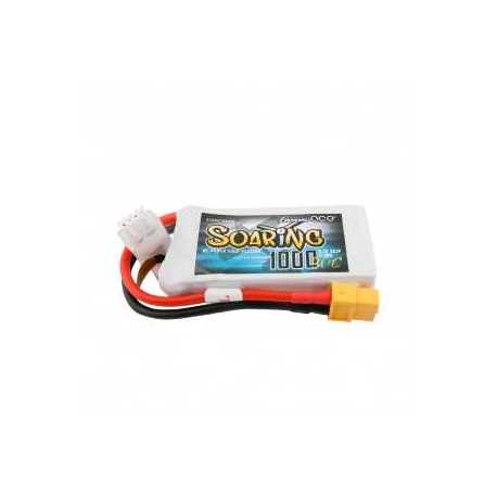 Gens ace Soaring 1000mAh 11.1V 30C 3S1P Lipo Battery Pack with XT60 plug