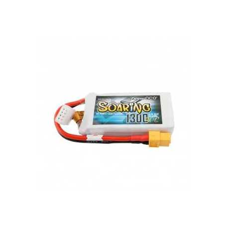Gens ace Soaring 1300mAh 11.1V 30C 3S1P Lipo Battery Pack with XT60 plug