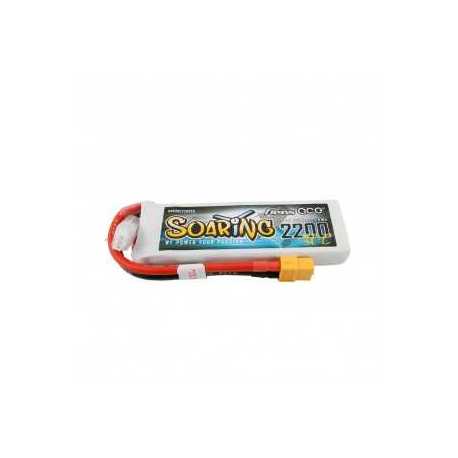 Gens ace Soaring 2200mAh 7.4V 30C 2S1P Lipo Battery Pack with XT60 plug