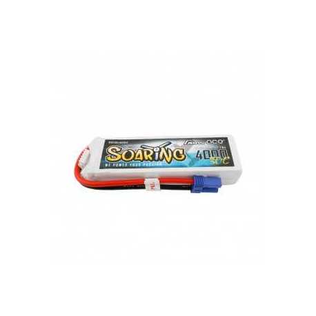 Gens ace Soaring 4000mAh 14.8V 30C 4S1P Lipo Battery Pack with EC5 plug