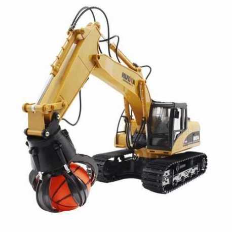 EXCAVADORA HUINA 1570 1/14 PINZA DE 4 BRAZOS (PINZA Y BRAZO METALICOS) 2,4GHZ