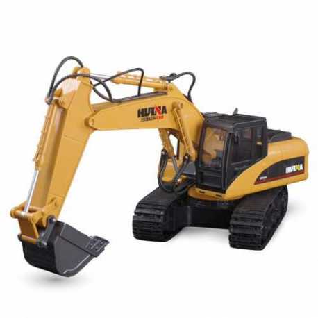 EXCAVADORA HUINA 1550 1/14 PALA Y GANCHO METALICOS 2,4GHZ