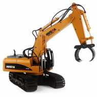 EXCAVADORA HUINA 1570 1/14 PINZA Y BRAZO METALICOS 2,4GHZ 2