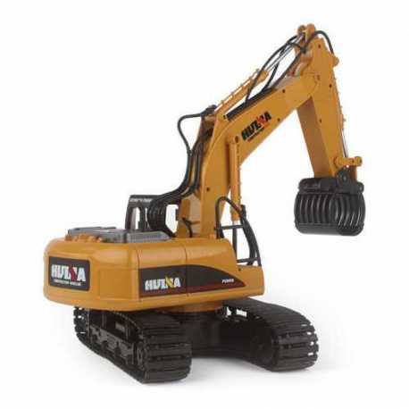EXCAVADORA HUINA 1570 1/14 PINZA Y BRAZO METALICOS 2,4GHZ