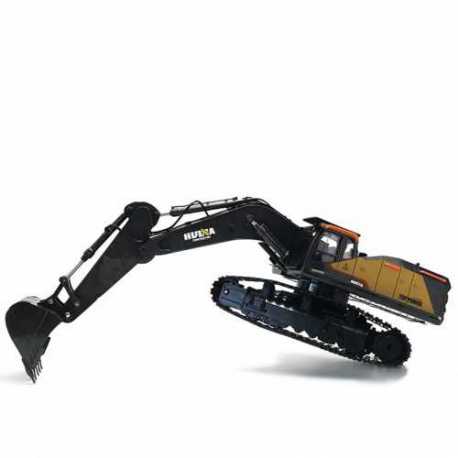 EXCAVADORA HUINA 1592 1/14 MODELO VOLVO SEMI METALICA 2,4GHZ