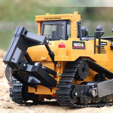 BULLDOZER EXCAVADORA CON ORUGA Y ESCARIFICADORA HUINA1569 1/16 2.4HGZ.