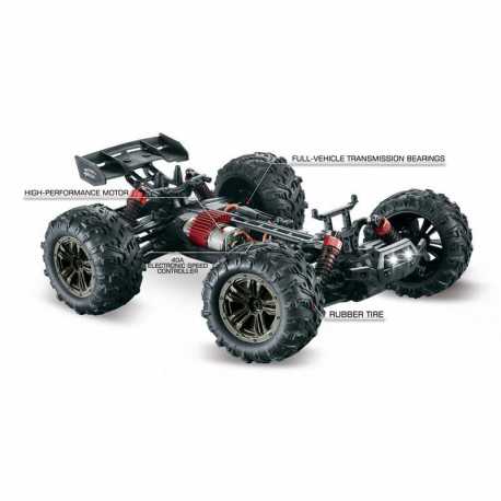 Scale 1:16 4WD High Speed Monster Truck, 2,4GHz Black/Red