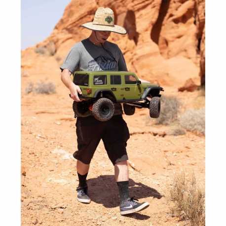 1/6 SCX6 Jeep JLU Wrangler 4WD Rock Crawler RTR: Green