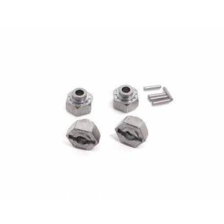HEX WHEEL HUB 12mm (SILVER/4pcs)