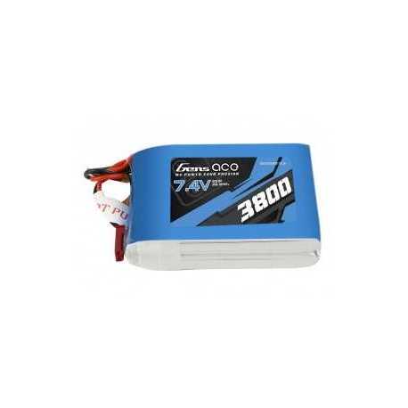 Gens ace 3800mAh 7.4V 2S1P TX Lipo Battery Pack with JST-SYP Plug