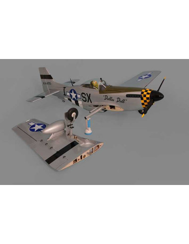 MUSTANG P51 GP/EP 50-61CC SCALE 1:5 ¼ ARF