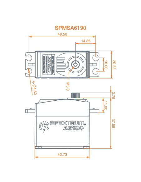 A6190 Standard Metal Gear HV Aircraft Servo