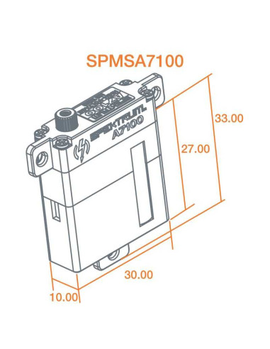 A7100 MT/MS Metal Gear HV Wing Servo