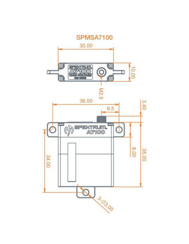 A7100 MT/MS Metal Gear HV Wing Servo