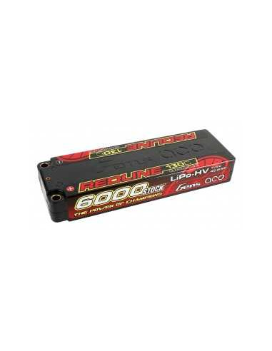 Gens ace Redline Series 6000mAh 7.6V 130C 2S2P HardCase HV Lipo Battery