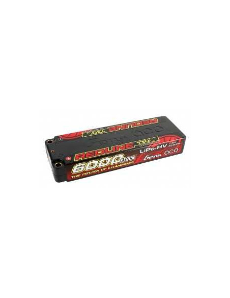 Gens ace Redline Series 6000mAh 7.6V 130C 2S2P HardCase HV Lipo Battery