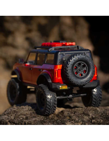 1/24 SCX24 2021 Ford Bronco 4WD Truck Brushed RTR, Red