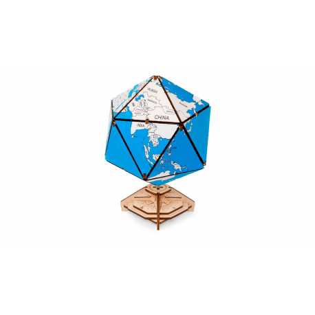 Icosaedro Globo Terráqueo Azul 97 piezas