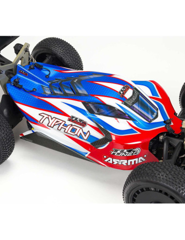 1/8 TLR Tuned TYPHON 6S 4WD BLX Buggy RTR, Red/Blue