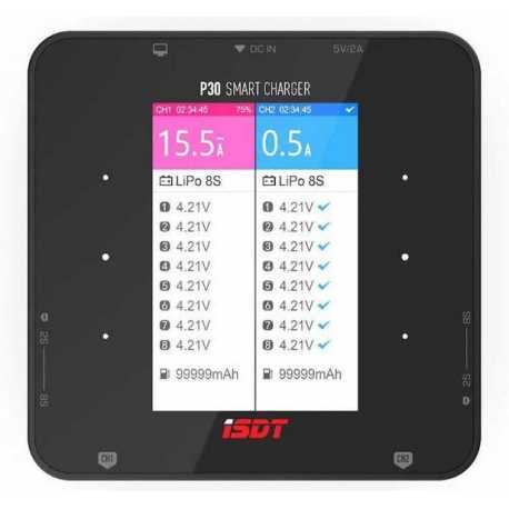 ISDT P30 DUAL CHANNEL 1000+1000W SMART CHARGE MIT BLUETOOTH ANBINDUNG Ladegerät