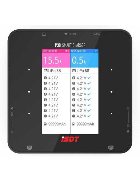 ISDT P30 DUAL CHANNEL 1000+1000W SMART CHARGE MIT BLUETOOTH ANBINDUNG Ladegerät
