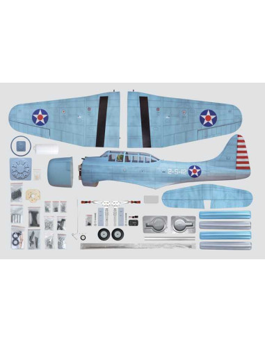 SBD DAUNTLESS 1,44m - 56,7'' W/Electric Retract ARF .46 -.55
