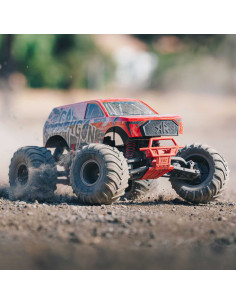 1/10 GORGON 4X2 MEGA 550 Brushed Monster Truck RTR with Battery & Charger, Red 2